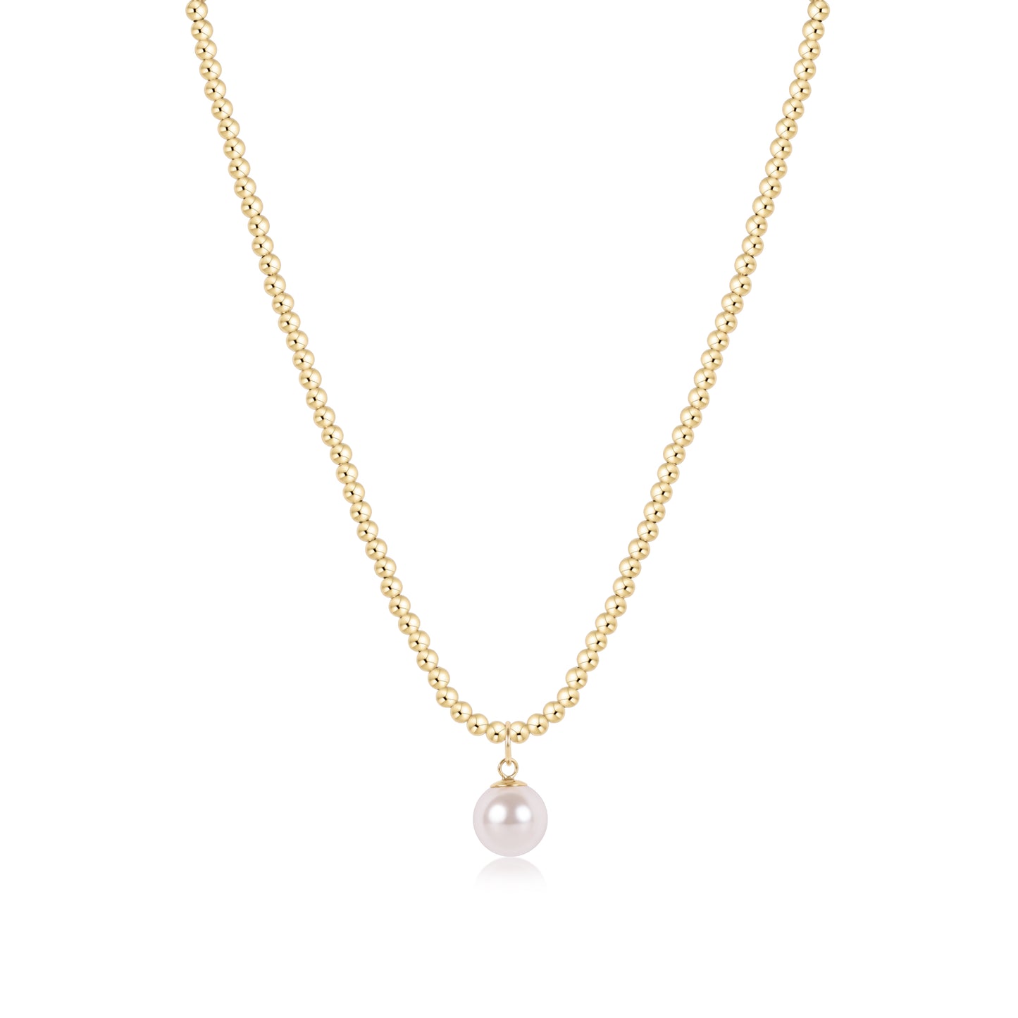 15" Choker Beaded Gold- Charm
