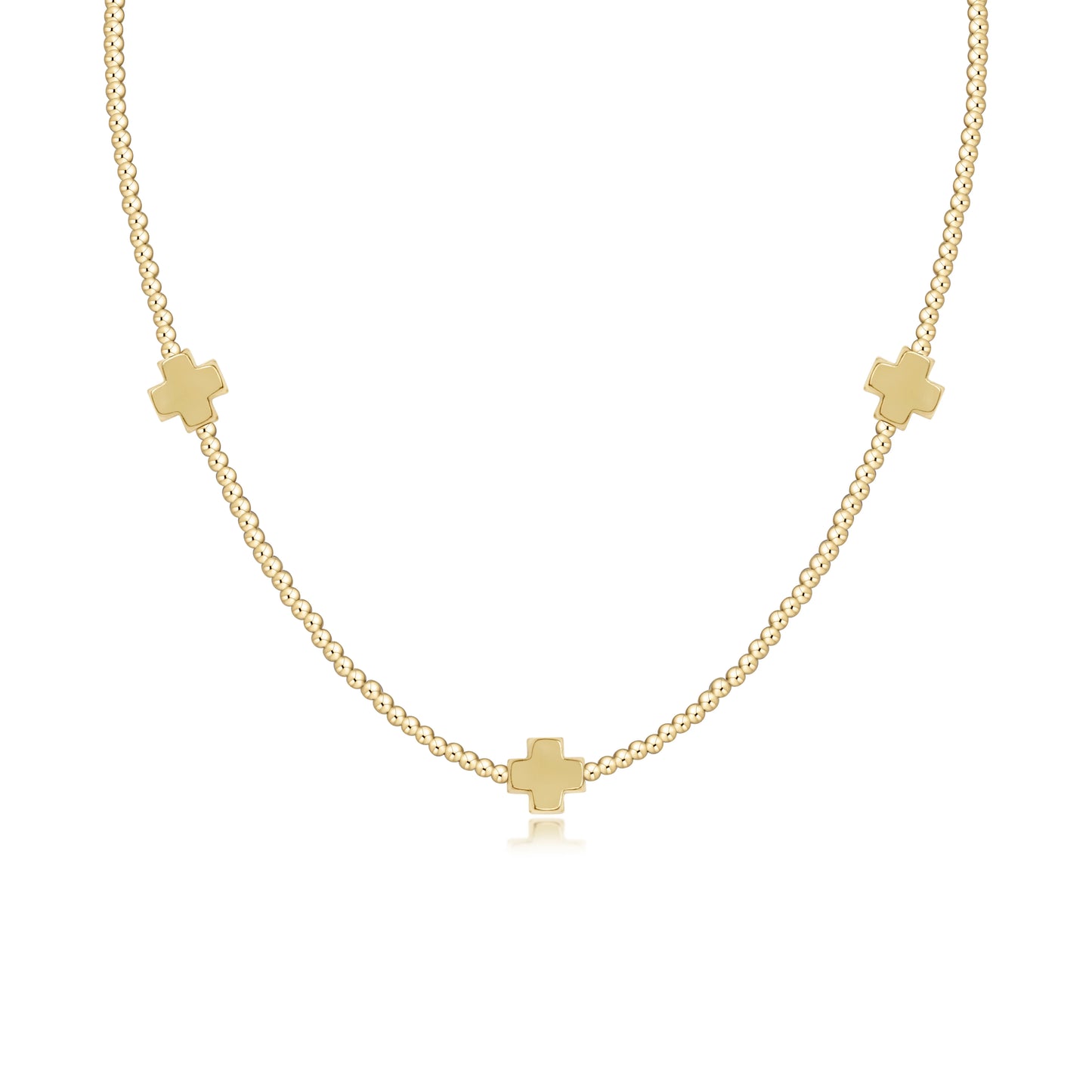 15" Choker Beaded Signature Cross