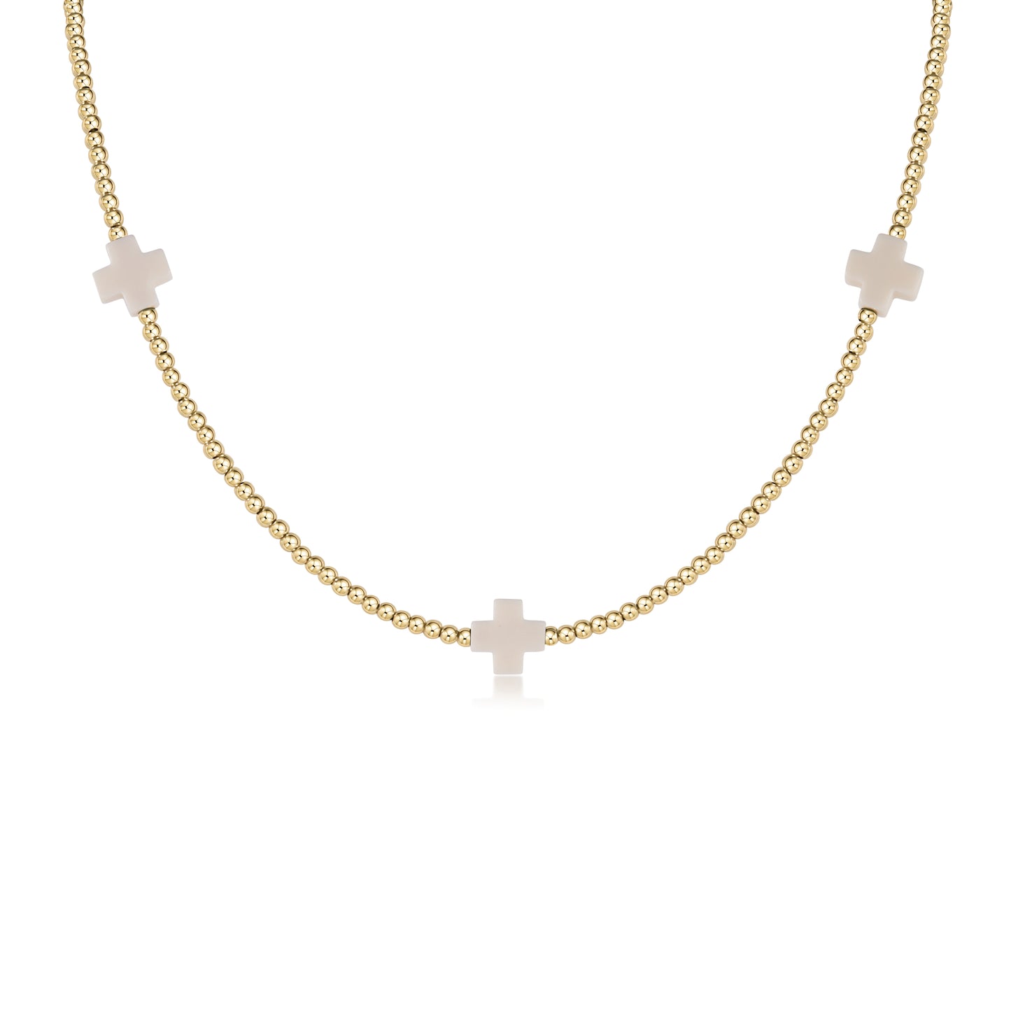 17" Choker Beaded - Signature Cross
