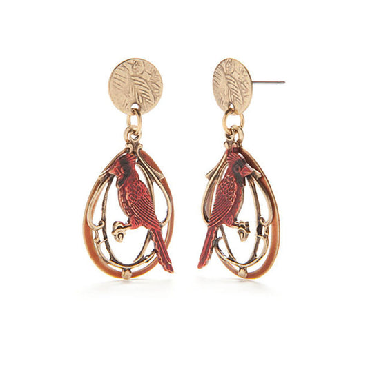 Cardinal Earrings