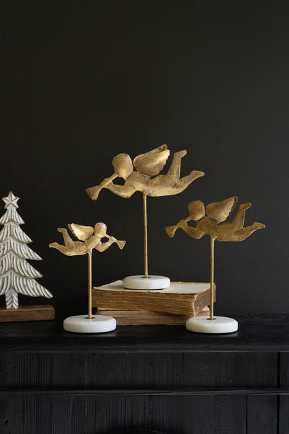 Tabletop Angels on Marble Bases