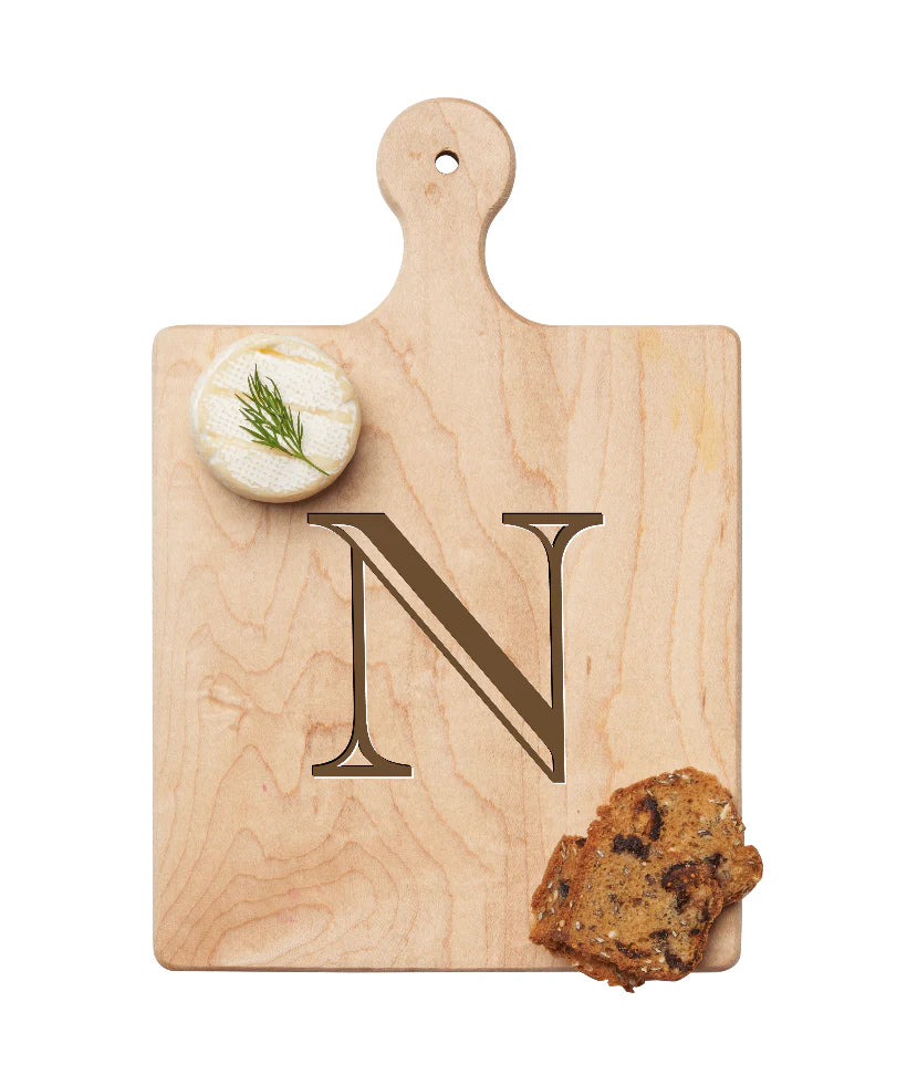 Artisan Maple Paddle - Initial with Gold Spreader & Ribbon