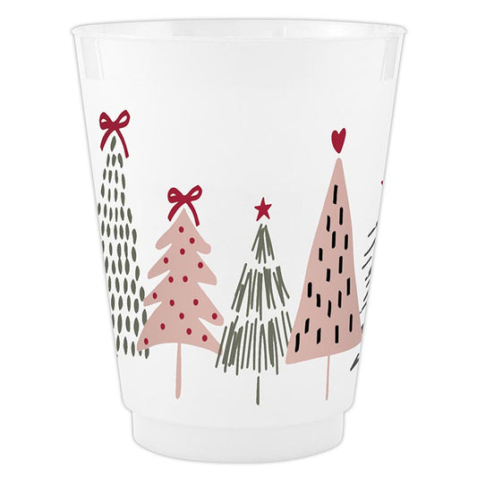 Tree Frosted Cups