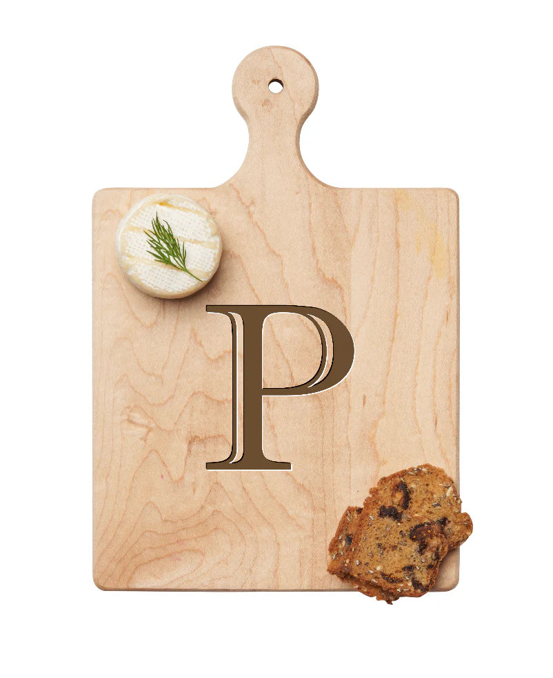 Artisan Maple Paddle - Initial with Gold Spreader & Ribbon
