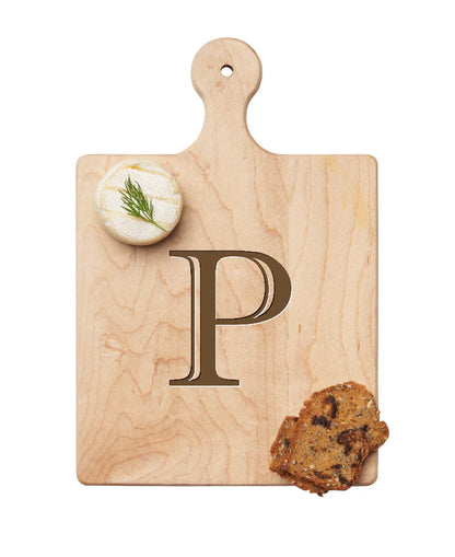 Artisan Maple Paddle - Initial with Gold Spreader & Ribbon