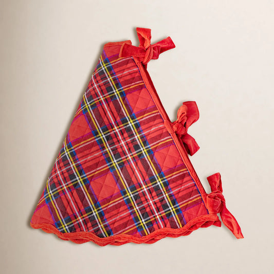 Quilted Tree Skirt - Red Plaid