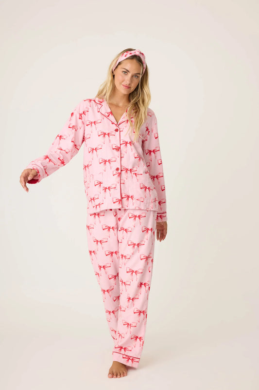 Ribbons & Bows Flannel PJ Set