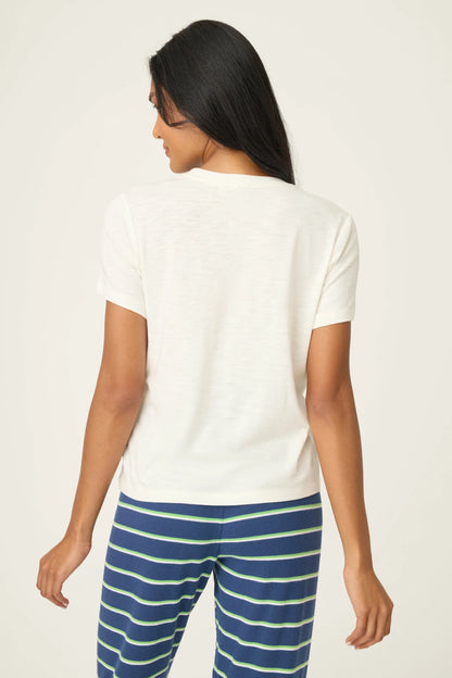 C'est La Vie Graphic Print Short Sleeve Top