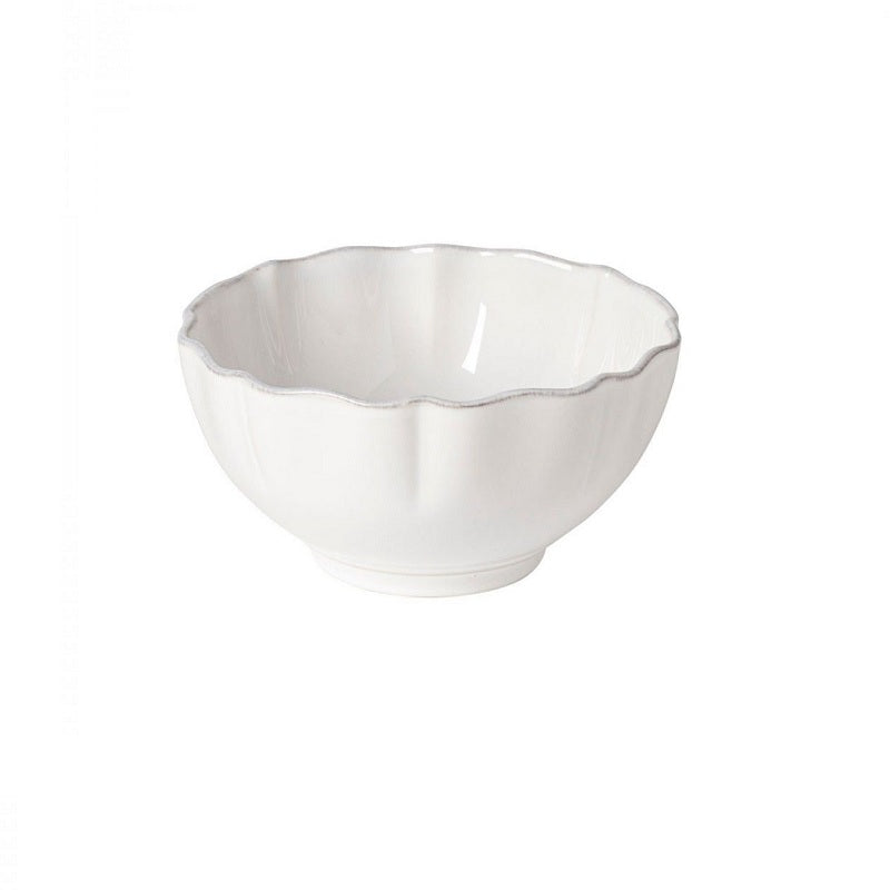 Costa Nova Rosa Fine Stoneware Dinnerware -Soup/Cereal Bowl-White