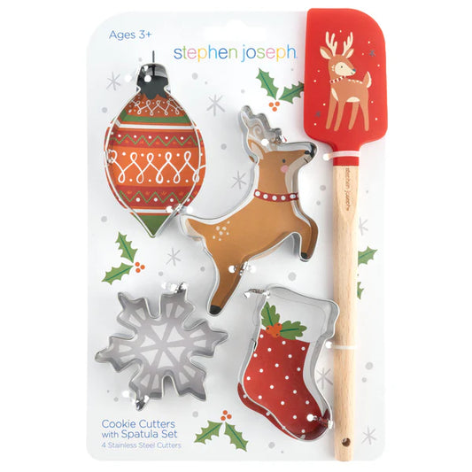 Holiday Cookie Cutter and Spatula Set