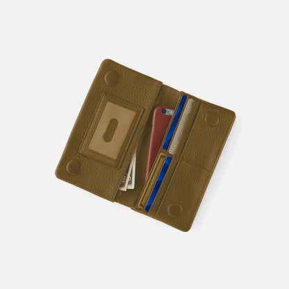 Lumen Continental Wallet In Pebbled Leather