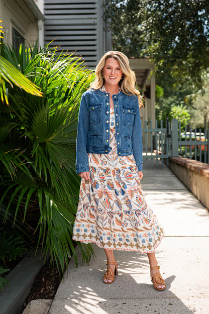 Smocked Waist Midi Dress