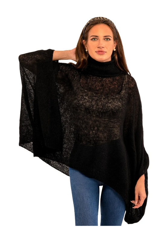 Dolman Dolly Mohair Turtleneck Batwing Cape