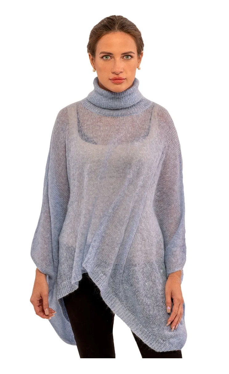 Dolman Dolly Mohair Turtleneck Batwing Cape