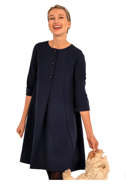 Ursula Ponte Dress - Navy