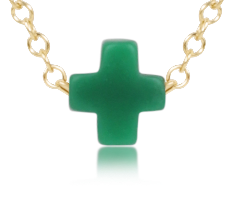 egirl 14" Necklace Gold -Small Signature Cross