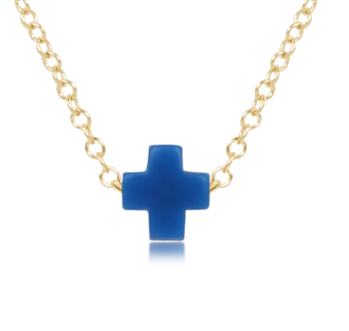 egirl 14" Necklace Gold -Small Signature Cross