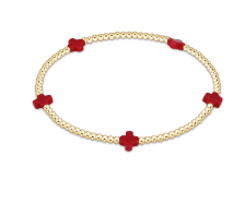 egirl Signature Cross Small 2 mm Gold Bracelet