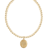 Classic Gold Bead Bracelet- Charms