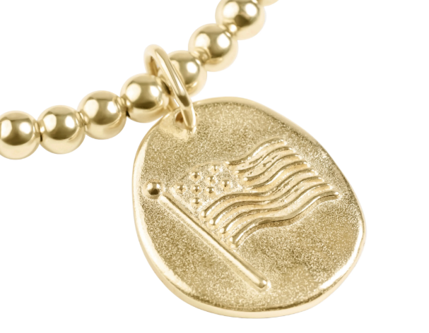 Classic Gold Bead Bracelet- Charms