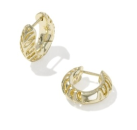 TIGER STRIPED MIKKI HUGGIE EARRINGS