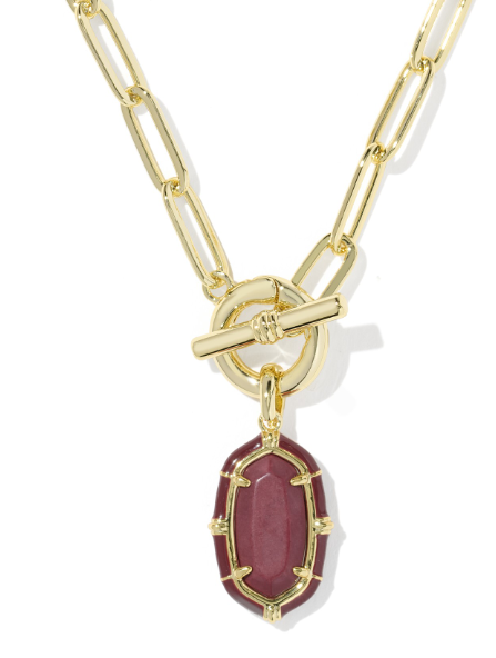 ELISA ENAMEL LINK AND CHAIN NECKLACE GOLD