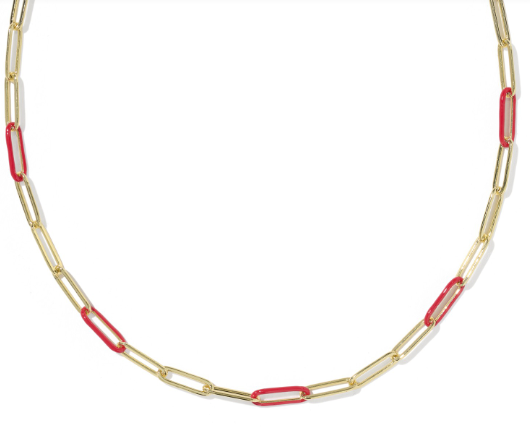 COURTNEY ENAMEL LINK AND CHAIN NECKLACE
