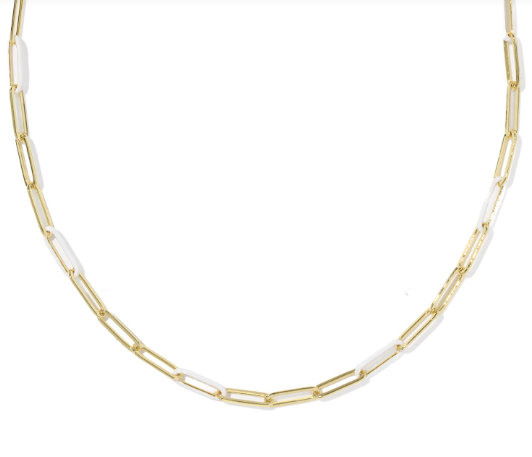 COURTNEY ENAMEL LINK AND CHAIN NECKLACE