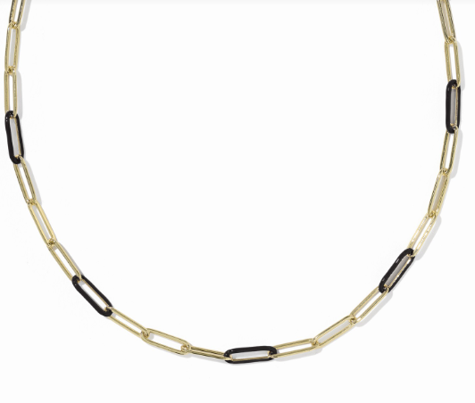 COURTNEY ENAMEL LINK AND CHAIN NECKLACE