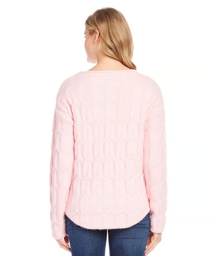 Cable Shirttail Sweater