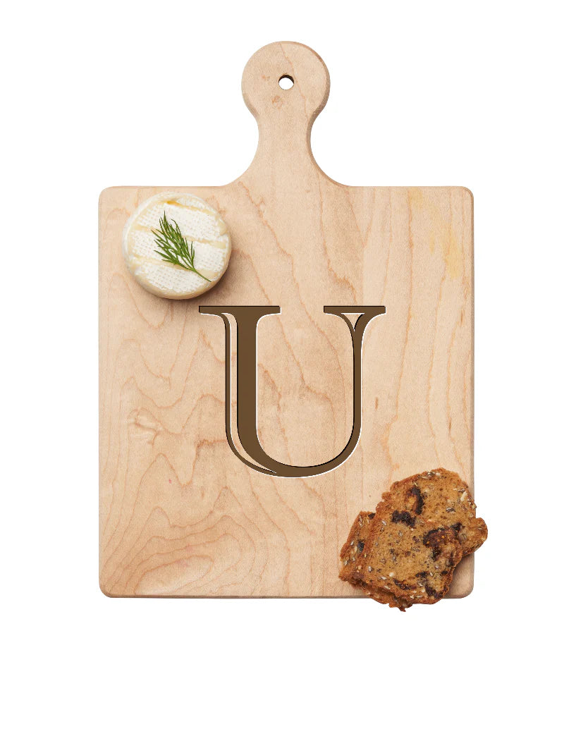Artisan Maple Paddle - Initial with Gold Spreader & Ribbon