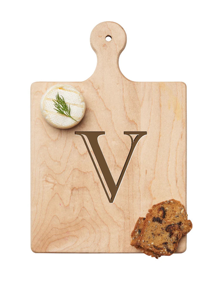 Artisan Maple Paddle - Initial with Gold Spreader & Ribbon
