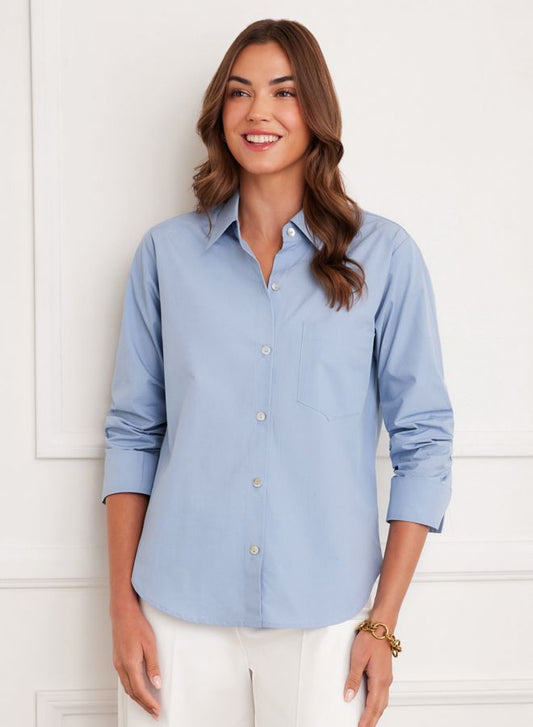 Ruched Sleeve Button Up Shirt