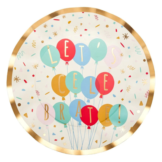 Wavy Dinner Plate Lets Celebrate - 8pkg