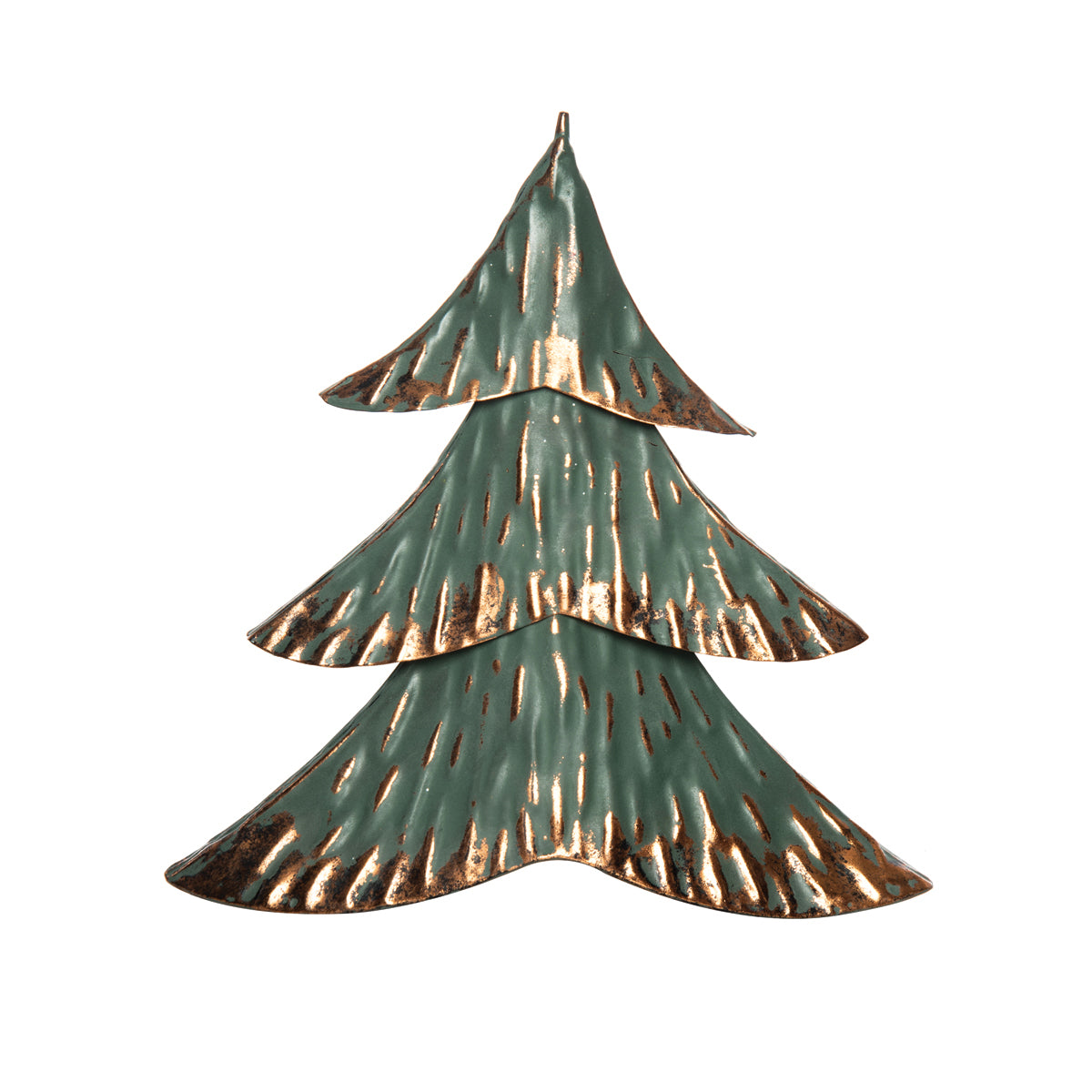 Green Metal Tree Figurine