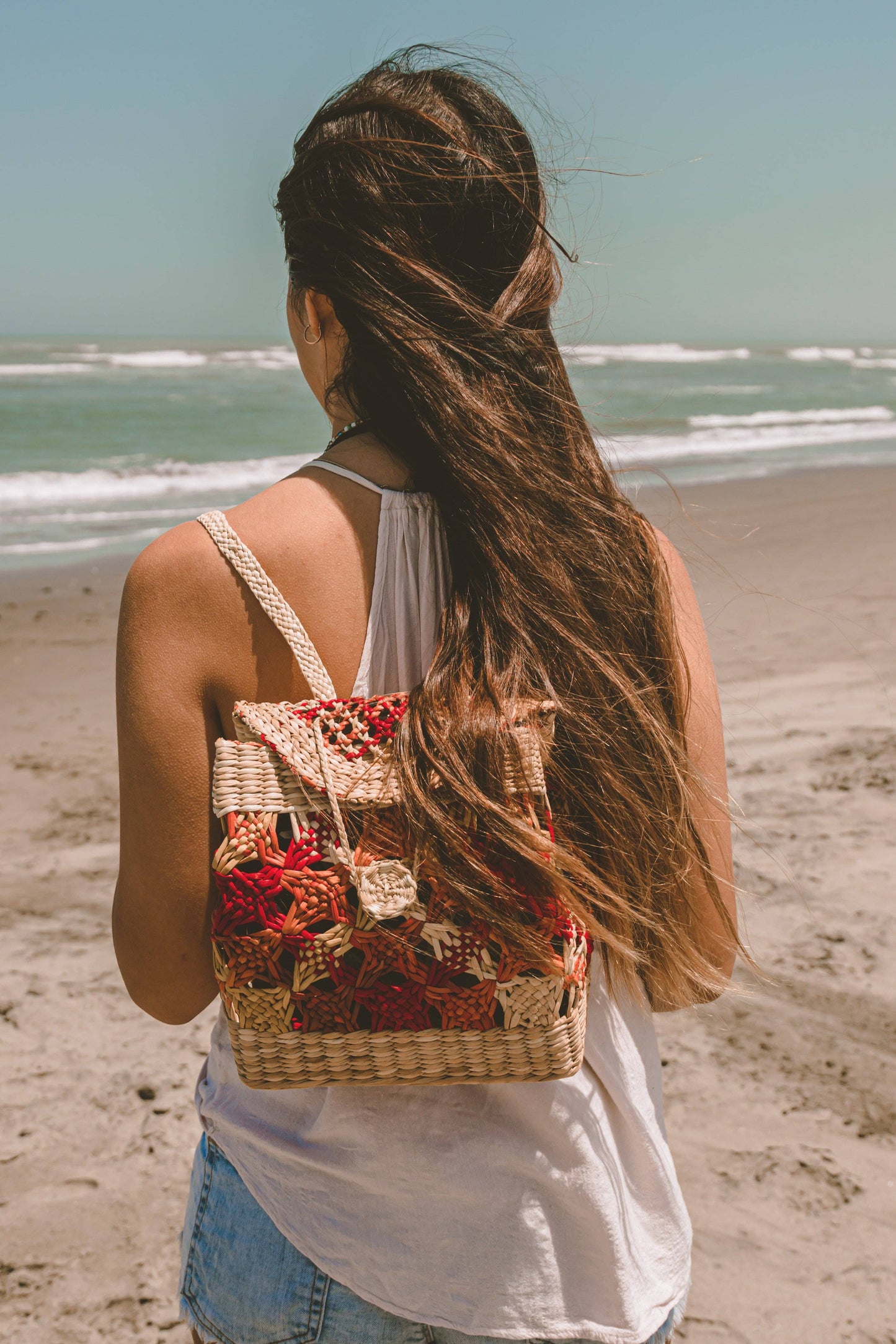 Fire Bohemian Straw Bag