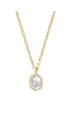 Daphne Pave Frame Pendant Necklace