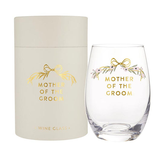 Stemless Wine Glass- Mother of the Bride