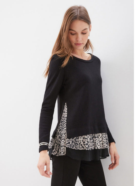 Layered Contrast Sweater