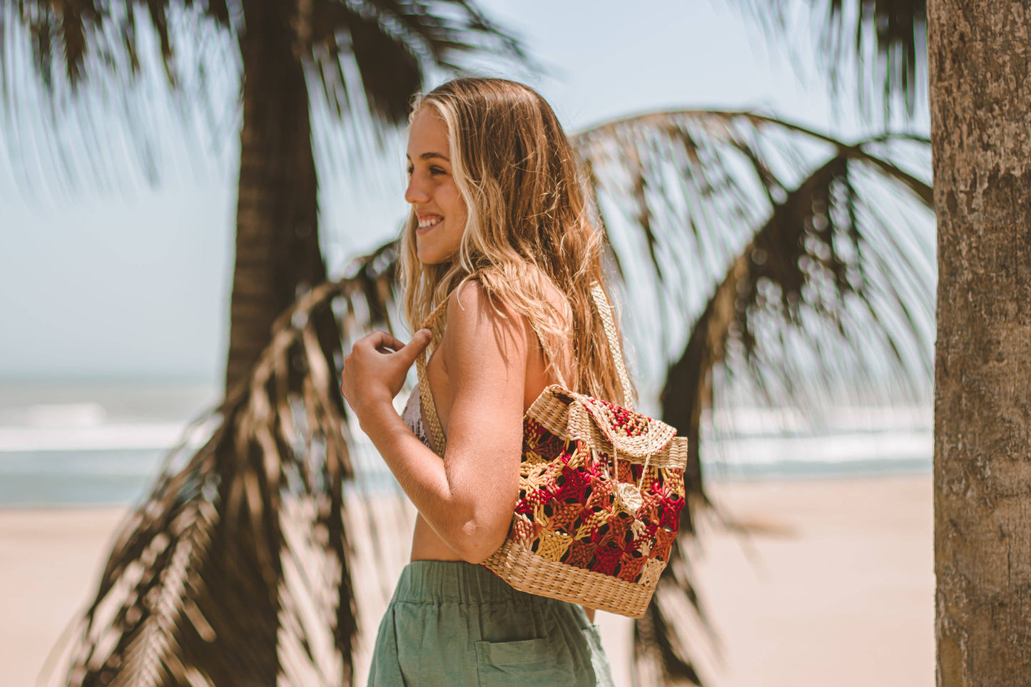 Fire Bohemian Straw Bag