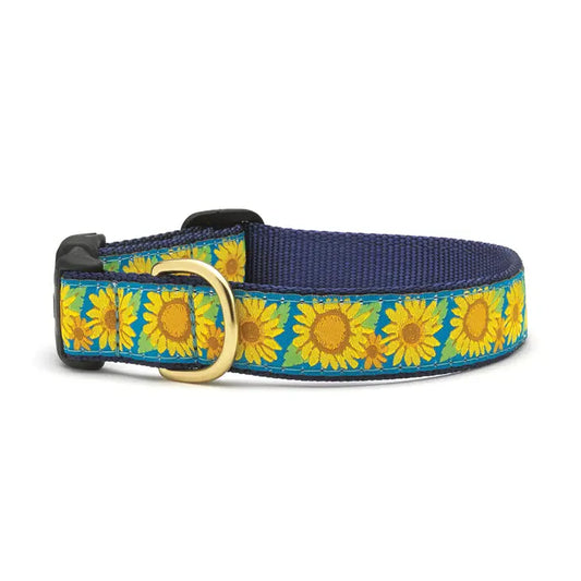 Bright Sunflower Dog Collar M