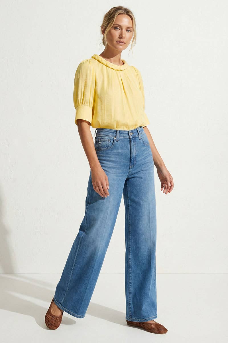 Half Sleeve Braided Detail Blouse