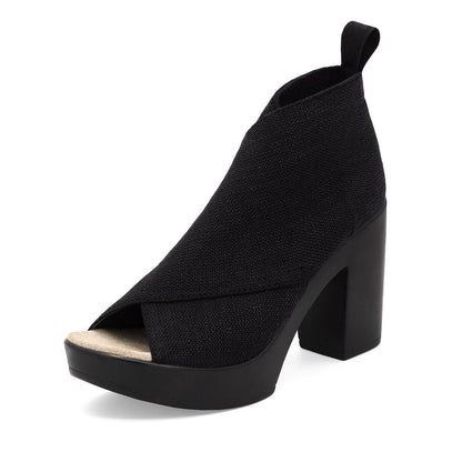 Peep Toe High Heel Bootie - Fall -Drayton
