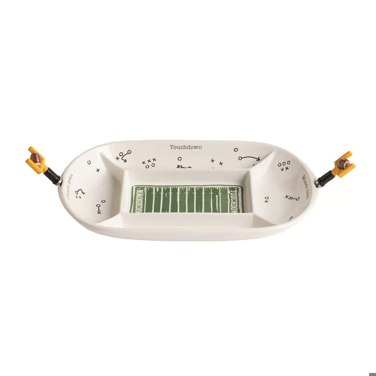 Divided Football Field Platter Set