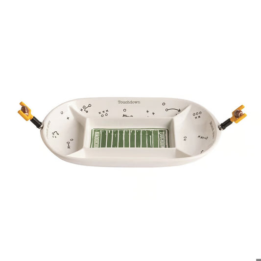 Divided Football Field Platter Set