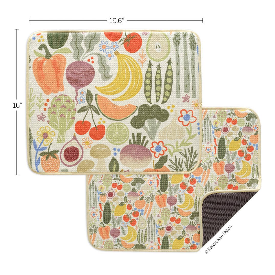 Farm Stand Dish Drying Mats, Set of 2