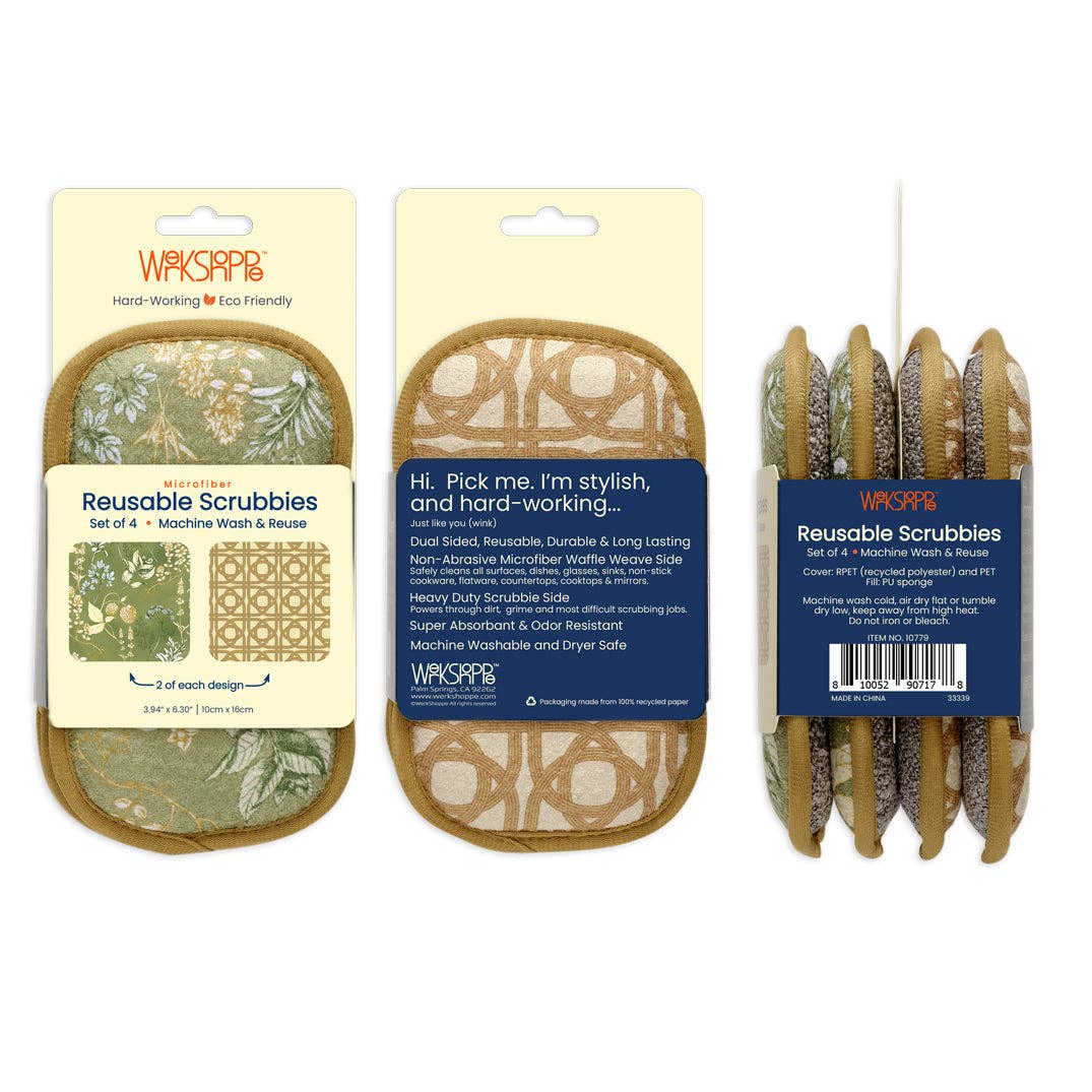 Kitchen Herbs Scrubbies, Set of 4