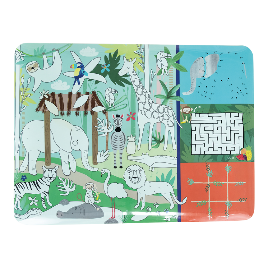 Jungle Colouring Fun and Games Mat