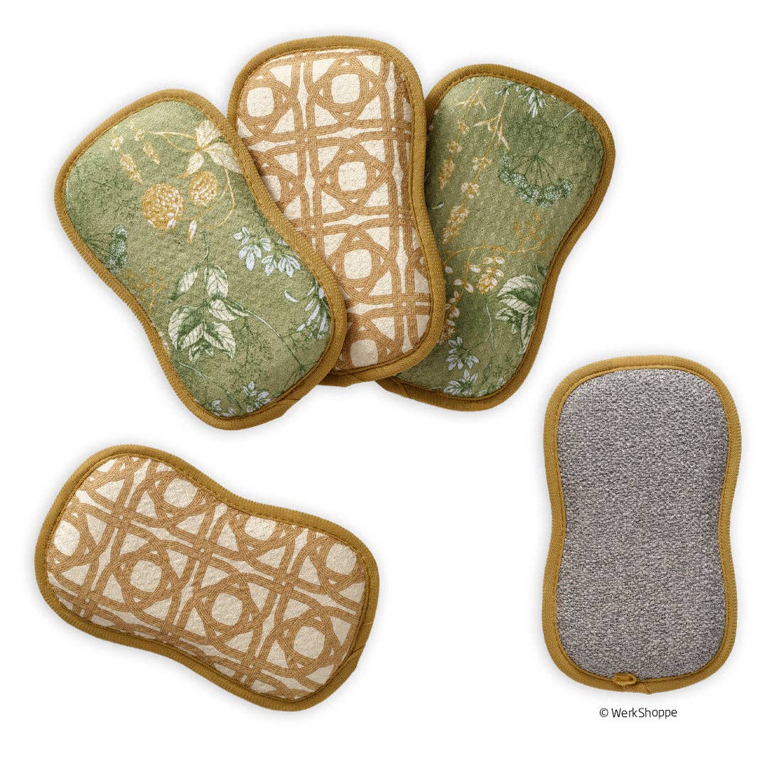 Kitchen Herbs Scrubbies, Set of 4