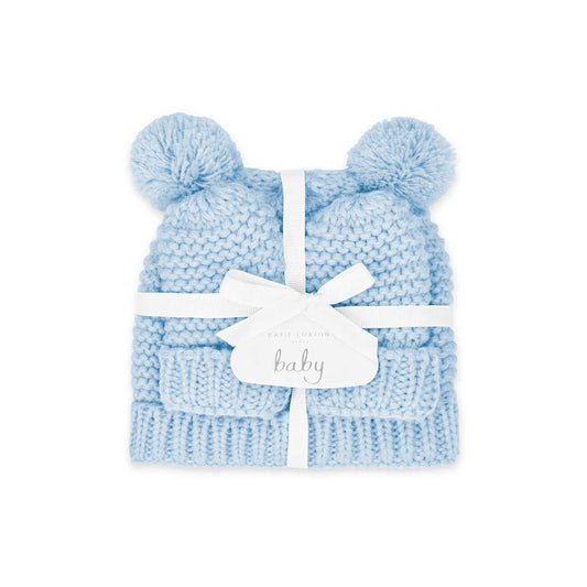 Baby Knitted Hat and Mittens Set